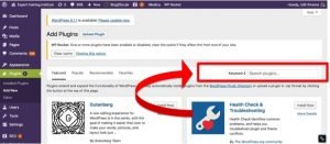 how to install wordpress plugin - Search bar