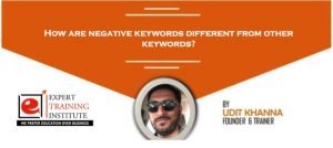How are negative keywords different from other keywords?