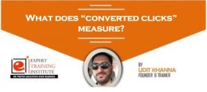 What does “converted clicks” measure